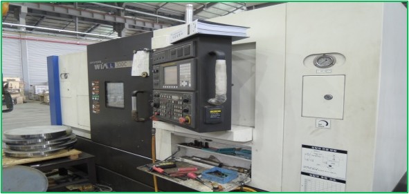 CNC lathe side view